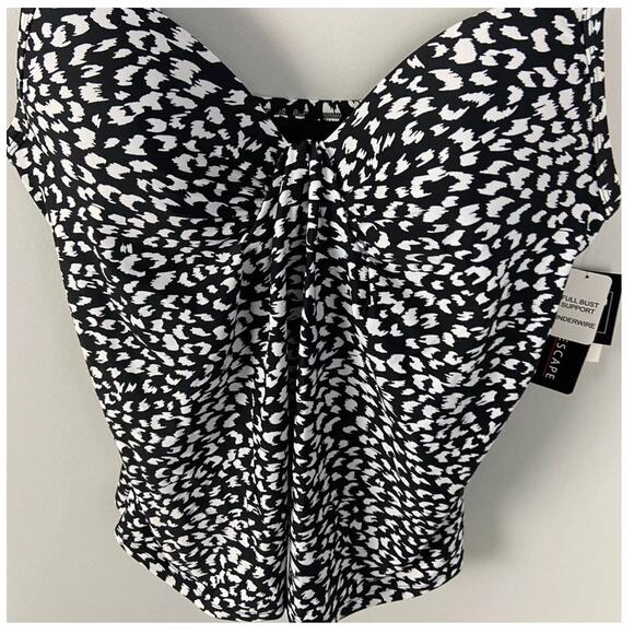 Island Escape ANIMAL KINGDOM Scorpio Printed Underwire Tankini Swim Top US 16W - Picture 5 of 5